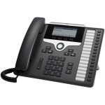 Cisco 7861, tlphone ip, noir, argent, combin filaire, polycarbonate, sur bureau / mural, 16 lignes ...