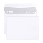 Clairalfa enveloppe blanche c6 114 x 162 mm 80g sans fentre - autocollante bande protectrice - lot de ...