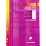 Clairefontaine 400 pages de copies doubles 5x5 a4 (210 x 297 mm) blanc 90g / m