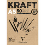 Bloc papier dessin 'kraft', a3, 120 g / m2