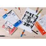 Bloc de papier layout manga illustrations, a3