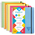 Clairefontaine cahier linicolor proactive spirale pp 180p lign format 16x21cm. coloris assortis fresh ...