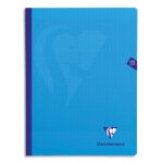 Clairefontaine cahier mimesys brochure cousue 192 pages seys 24x32. couverture polypropylne bleue