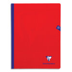 Clairefontaine cahier mimesys brochure cousue 192 pages seys 24x32. couverture polypropylne rouge