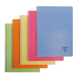 Clairefontaine cahier  spirale linicolor a4 21 x 29, 7 cm - 90g - grands carreaux sys - 180 pages