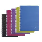 Clairefontaine cahier  spirale linicolor a4 21 x 29, 7 cm - 90g - petits carreaux 5x5 - 180 pages