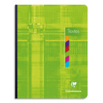 Clairefontaine cahier de texte broch 144 pages grands carreaux seys 17x22cm. couverture carte