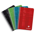 Clairefontaine carnet  spirales 11 x 17 cm - 90g - petits carreaux 5x5 - 180 pages