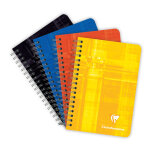 Clairefontaine carnet � spirales 9 x 14 cm - 90g - petits carreaux 5x5 - 180 pages