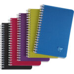 Clairefontaine carnet spirale linicolor polypropylne 100 pages 11x17cm 5x5. coloris assortis intensive ...