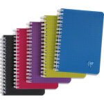 Clairefontaine carnet spirale linicolor polypropylne 100 pages 9x14cm 5x5. coloris assortis intensive ...