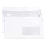 Clairefontaine enveloppe blanche dl 110 x 220 mm 80g fentre 45 x 100 mm - autocollante bande protectrice ...