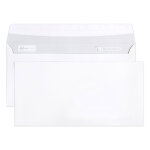 Clairefontaine enveloppe blanche dl 110 x 220 mm 80g sans fentre - autocollante bande protectrice - ...