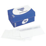 Clairefontaine enveloppe blanche premium dl 110 x 220 mm 90g fentre 35 x 100 mm - autocollante bande ...