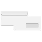 Enveloppes dl, 110 x 220 mm, blanc recycl�