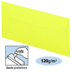 Clairefontaine enveloppe pollen 110x220mm 120g sans fentre - autocollante bande protectrice - jaune ...