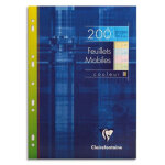 Clairefontaine etui 200 copies simples format a4 grands carreaux seys ass:50rose, 50bleu, 50vert, 50jaune. ...