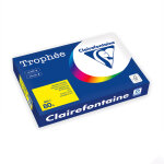 Clairefontaine papier a3 couleur trophe - 80g - ramette de 500 feuilles - jaune intense