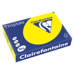 Clairefontaine papier a4 couleur trophe - 80g - ramette de 500 feuilles - jaune intense