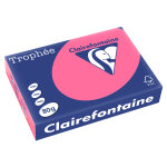 Clairefontaine papier a4 couleur intense trophe - 80g - ramette de 500 feuilles - rose fuchsia