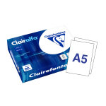 Clairefontaine papier a5 blanc clairalfa - 80g - ramette de 500 feuilles