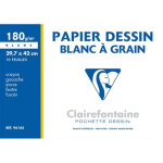 Clairefontaine pochette de 10 feuilles papier dessin blanc a3 180g ref - 96185