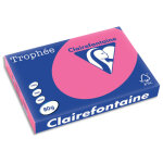 Clairefontaine ramette de 500 feuilles papier couleur trophee 80 grammes format a3 rose fuchsia 1898