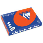 Clairefontaine ramette de 500 feuilles papier couleur trophee 80 grammes format a3 rouge cardinal 1883 ...