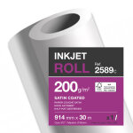 Clairefontaine rouleau de papier blanc couch� satin pour traceur jet d'encre ref 2589c - format 914 mm�x ...
