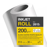 Clairefontaine rouleau de papier blanc glac� pour traceur jet d'encre ref 2613c - format 914 mm�x 30m ...