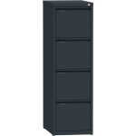 Classeur 4 tiroirs - meuble de classement m�tal compatible dossiers suspendus - l. 40 x h. 132 cm - anthracite ...