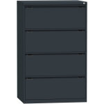 Classeur 4 tiroirs - meuble de classement m�tal compatible dossiers suspendus - l. 80 x h. 132 cm - anthracite ...