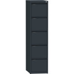 Classeur 5 tiroirs - meuble de classement m�tal compatible dossiers suspendus - l. 40 x h. 162 cm - anthracite ...