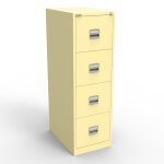 Classeur budget 4 tiroirs en mtal - beige