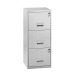 Classeur mtal pratic - 3 tiroirs - aluminium
