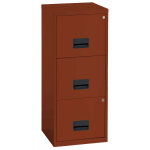 Classeur mtal pratic 3 tiroirs pour dossiers suspendus - terracotta