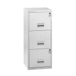 Classeur pratic - 3 tiroirs - mtal - corps gris - faades gris