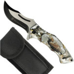 Clauss couteau de poche avec motif animal aigle, lame: 82 mm