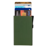 Clicksafe porte - cartes avec bouton - poussoir & rfid, argent