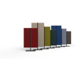 Cloison acoustique moody h. 140 cm - tissu bleu - fixation aluminium Cloison acoustique moody h. 140 cm - tissu bleu - fixation aluminium