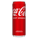 Coca - cola original canette format slim 33 cl - lot de 24