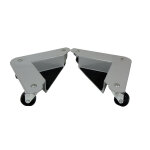 Coins roulants en acier, gris, pour une charge de 4 x 150 kg maximum - lot de 4 Coins roulants en acier, gris, pour une charge de 4 x 150 kg maximum - lot de 4