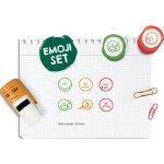 Colop set de 6 tampons enseignant nio emoji, idal pour valuer un lve sans systme de notation