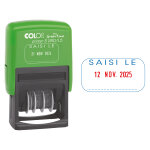 Colop tampon dateur printer green line s 260l - formule saisi le - bicolore Colop tampon dateur printer green line s 260l - formule saisi le - bicolore