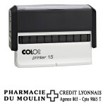 Colop tampon encreur personnalisable printer 15 - noir - 3 lignes Colop tampon encreur personnalisable printer 15 - noir - 3 lignes