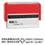 Colop tampon encreur personnalisable printer 15 - rouge - 3 lignes Colop tampon encreur personnalisable printer 15 - rouge - 3 lignes