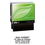 Colop tampon encreur personnalisable printer 20 green line - 4 lignes Colop tampon encreur personnalisable printer 20 green line - 4 lignes