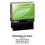Colop tampon encreur personnalisable printer 30 green line - 5 lignes Colop tampon encreur personnalisable printer 30 green line - 5 lignes