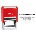 Colop tampon encreur personnalisable printer 38 - rouge - 7 lignes Colop tampon encreur personnalisable printer 38 - rouge - 7 lignes