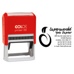 Colop tampon encreur personnalisable printer 55 - rouge - 8 lignes Colop tampon encreur personnalisable printer 55 - rouge - 8 lignes